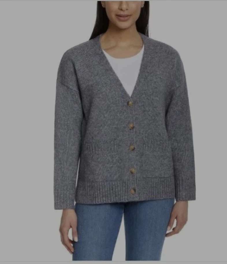 Cárdigan Ella Moss para mujer con botones delanteros, gris, L  Foto 1 de 3