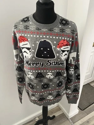 Suéter de Natal Star Wars Merry Sithmas tamanho M peito 40 - Imagem 1 de 3