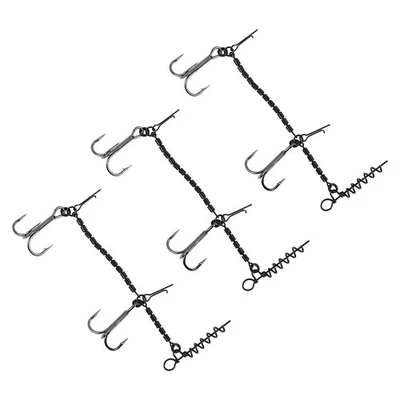 Gancio da Pesca Treble con Barbe Disegno Cavatappi per Pike Stinger Misura 14 cm - Immagine 1 di 4