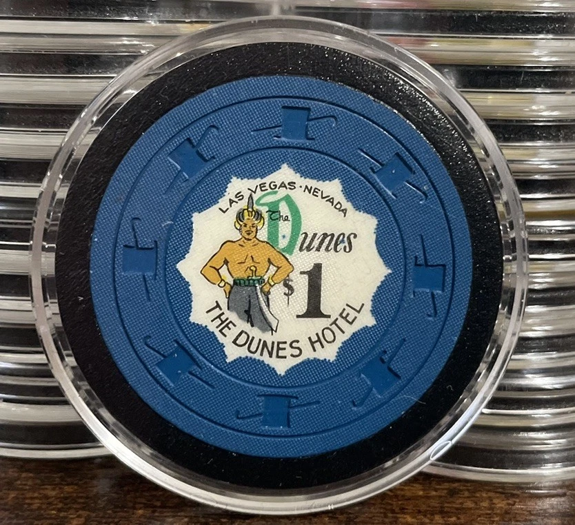 Dunes Casino Chips In Collectible Individual $1 Casino Chips for