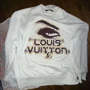 LOUIS VUITTON Embroidered Cotton Crew Neck Sweatshirt S $1510 - Picture 1 of 6