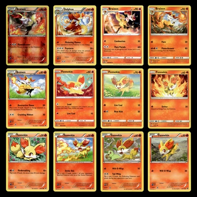 Braixen Delphox Fennekin 26.0 Sword Shield Silver Tempest Pokemon Cards - Image 1 of 4