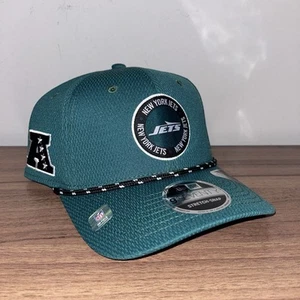 New York Jets New Era 9SEVENTY 2024 Sideline Stretch-Snap Snapback Rope Hat Cap - Picture 1 of 5