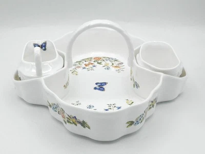 Cottage Garden di Aynsley Cesto di Fragole con Crema e Zucchero Set di 3 AYNOGA - Immagine 1 di 4