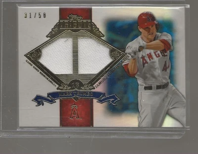 2013 Topps Tribute Famous Four-Baggers Relics GOLD #11/50 Mark Trumbo LA  ANGELS - Image 1 of 2