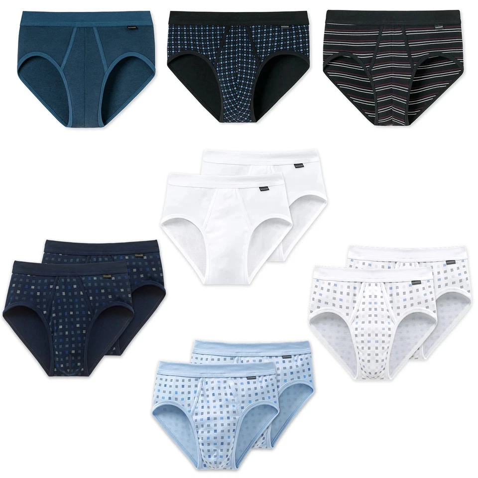 Schiesser Uomo Slip Sport - a Costine, Fantasia, Pacco Conveniente, M L XL 2XL - Immagine 1 di 1