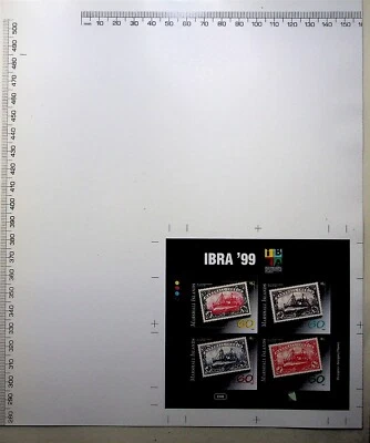 MARSHALL ISL. Sc 705 NH PERF+IMPERF PROOF OF 1999 - STAMPS-ON-STAMPS - (WG20) - Image 1 of 2