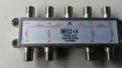 FVSC8P 8-Fach SAT-KABEL VERTEILER DURCHLEITUNG voll abgeschirmtes Gehäuse TOP!! - Bild 1 von 3