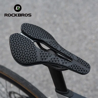 Sillín de bicicleta ROCKBROS impreso en 3D fibra de carbono a prueba de golpes transpirable asiento de sillín Foto 1 de 4