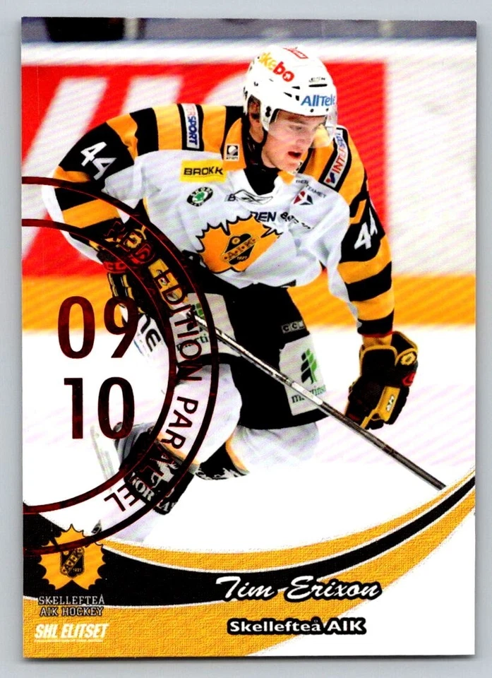 Tim Erixon 2009-10 Swedish SHL Elitset Red Parallel #258 - Image 1 of 1