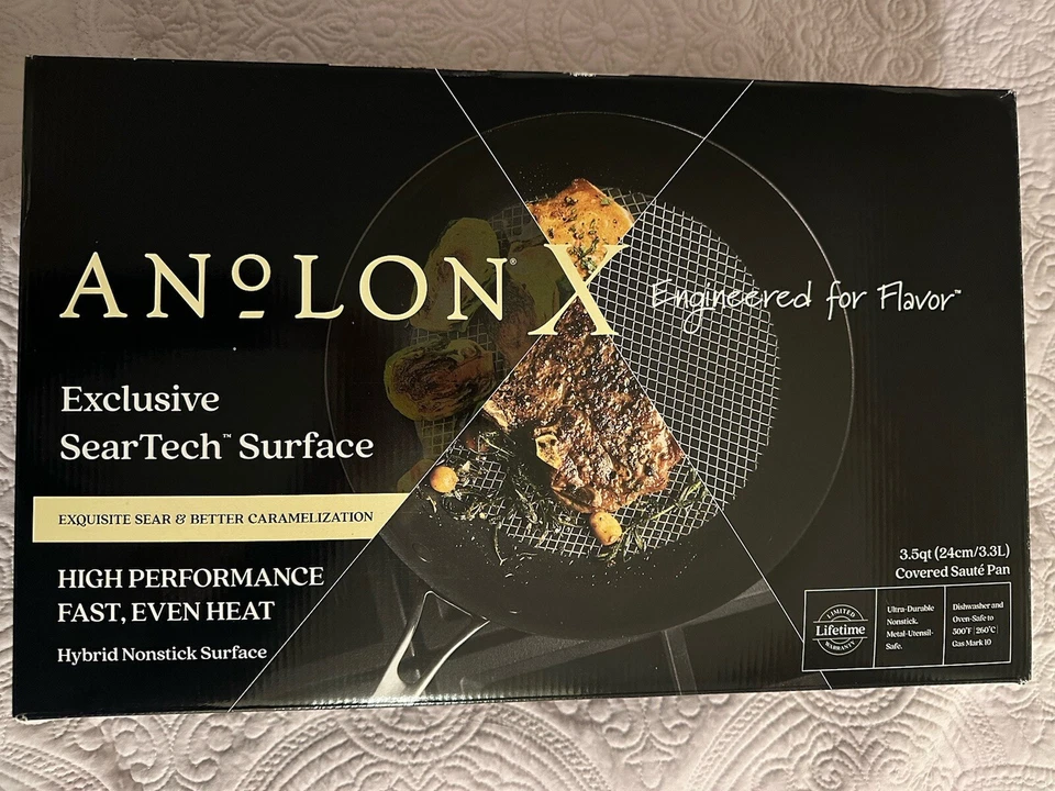 ANOLON - X Sartén híbrida antiadherente con tapa - 3,5 cuartos - NUEVA Foto 1 de 4