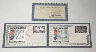 Cook Islands November 15 1976 First Day Of Issue Stamps Certificate Authenticity - Image 1 of 4