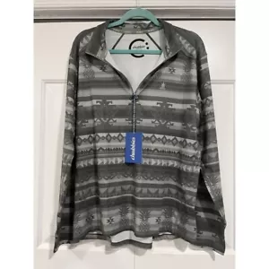 Suéter Chubbies Moderno Estampado Azteca Ajuste Seco 1/4 Cremallera Talla M Nuevo con Etiquetas Rendimiento de Golf - Imagen 1 de 4