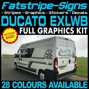 para adaptarse PEGATINAS GRÁFICAS FIAT DUCATO L4 EXLWB CALCOMANÍAS DE DÍA FURGONETA AUTOCARAVANA - Imagen 1 de 6