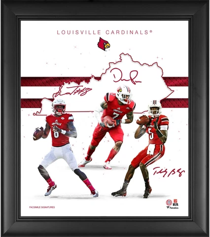 Louisville Cardinals Framed 15x17 Franchise Foundations Collage Cover
