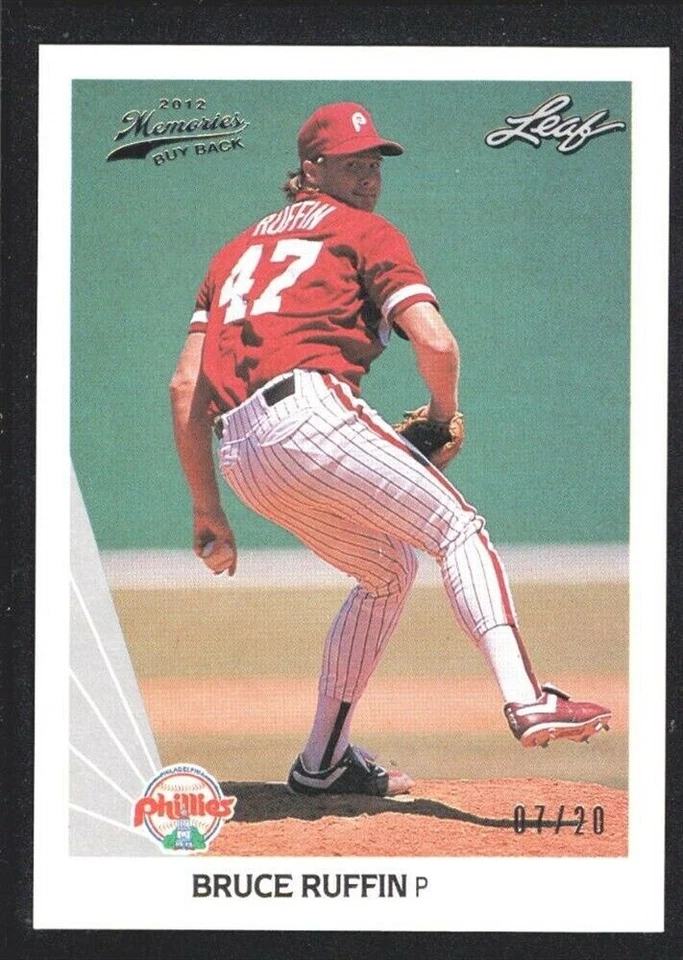 BRUCE RUFFIN 2012 LEAF MEMORIES #151 SILVER 1990 BUY BACK PHILLIES 7/20 SP - Image 1 of 1