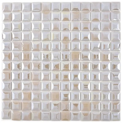 Mosaico Tessere ECO riciclaggio VETRO caffè metallico 3DF bagno 350-24 |1 foglio - Immagine 1 di 4