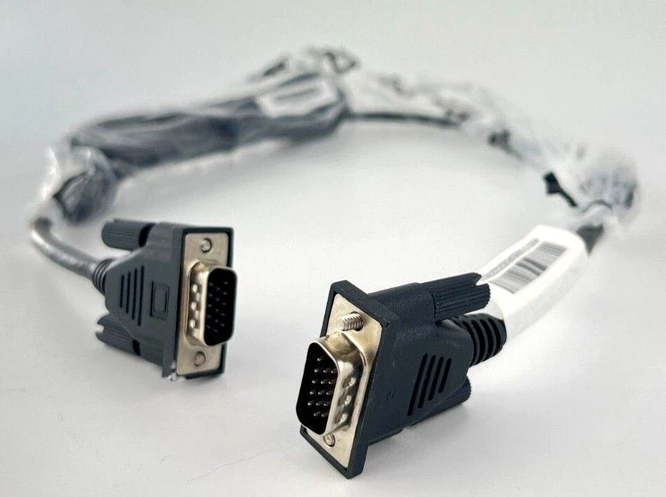 HP 924318-001 Male VGA Cable | Black | 5.5' (1.8m) Male to Male - NEW - Image 1 of 1