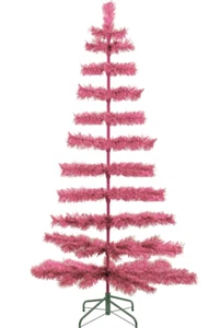5FT Pink Barbie Tinsel Christmas Tree Holiday Decor 60in Height Stand Included - Picture 1 of 4