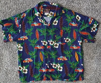 Original Hawaiian Shirt By Basix, 100% Rayon, Size Large - Image 1 of 4