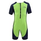 Phelps Stingray HP Short Sleeve Kid's Shortie Wetsuit - UVA/UVB - Green/Navy 