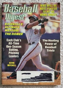 Juli 1991 Baseball Digest, Kevin Mitchell/San Francisco Giants Cover - Bild 1 von 2