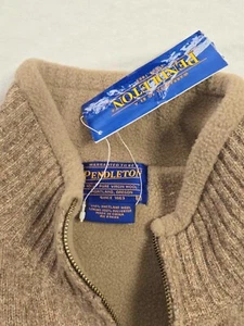 Pendleton 100% Shetland Wool Reversible Fleece Knit Sweater Vest L - Picture 1 of 13