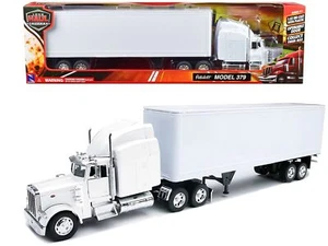 Peterbilt 379 Truck with Dry Goods Trailer White "Long Haul Trucker" Series 1/32 - Picture 1 of 1