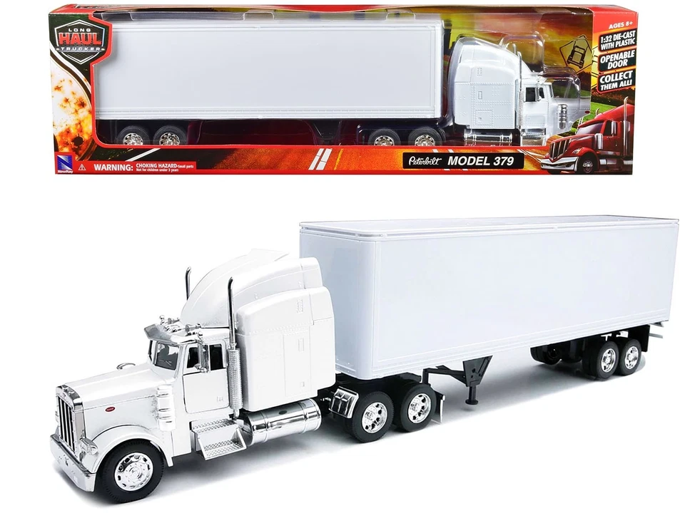 Peterbilt 379 Truck with Dry Goods Trailer White "Long Haul Trucker" Series 1/32 - Image 1 of 1
