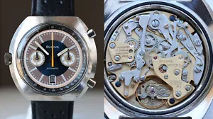 1972 BULOVA BULLHEAD Chronograph MEN WRISTWATCH Ref. 7081 Automatic 17J SERVICED - Picture 1 of 20