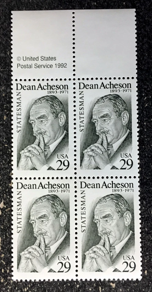 1993USA #2755 29c Dean Acheson Statesman - Copyright Block of 4  Mint NH - Image 1 of 1