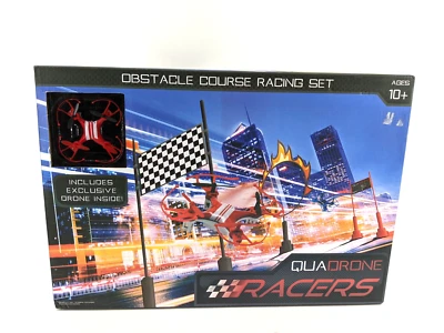 QUADRONE RACERS with Obstacle Course Flying RC Remote Control Drone Red - Image 1 of 4