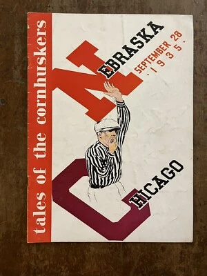 1935 “HISTORIC” Nebraska vs Chicago football program/JAY BERWANGER 1st HEISMAN!! - Image 1 of 4