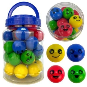 36 Stück Flummi Smiley 45 mm Flummi groß für Kinder, Antistress Spielzeug - Bild 1 von 6
