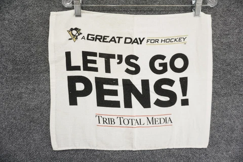 Pittsbugh Penguins A Great Day For Hockey Lets Go Pens Trib Total Media Towel Cover