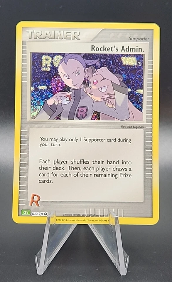 Rocket's Admin 026/034 CLV Holo Pokemon Trading Card Game Classic English  - Image 1 of 1