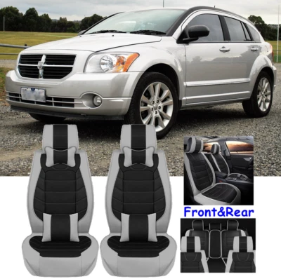 Full Set Car Seat Covers 5-Seater Front&Rear Cushion Leather For Dodge Caliber Foto 1 de 4