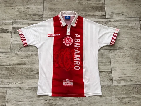 Mens Umbro Ajax Amsterdam 1997 1998 Home Football Shirt Jersey Size L Cover