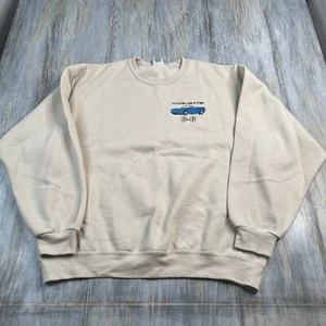 Chevrolet Corvette C6 Sports Car Crewneck Mens XL Pullover Beige - Picture 1 of 3