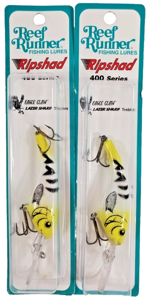 Lote de 2 - Señuelo de pesca Reef Runner serie 400 Ripshad Crankbaits Walleye Pike Foto 1 de 3