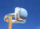 Niebieski opal - Owyhee , Oregon, USA. Pierścionek rozm. 18,5 - srebro 925