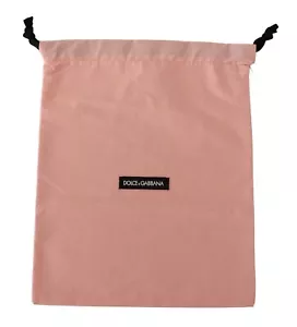 DOLCE & GABBANA Bolsa de Polvo Cubierta Rosa Claro Liso Cordón Zapato 32cm x26cm - Imagen 1 de 4