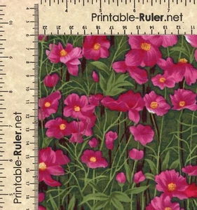Dark Pink Floral Fabric Cosmos ½ Yard Northcott 100% Cotton OOP #381 - Picture 1 of 1