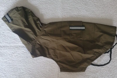 BWIV Brand New Dog Raincoat Olive For Small To Medium Size Dog