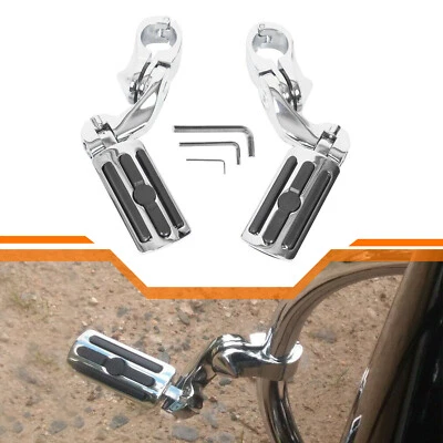 1.25" Motorcycle Highway Foot Pegs Pedals For Harley Touring Road Street Glide - Image 1 of 4