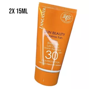 2x Lancaster Sun Beauty Sonnenschutzwasser LSF30 15ml Sublime Tan Reisegröße - Bild 1 von 1