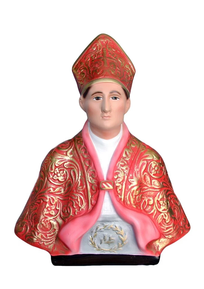 STATUA BUSTO SAN GENNARO CM. 35 IN RESINA - OCCHI DIPINTI MADE IN ITALY - Immagine 1 di 1