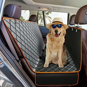 New ListingDog Seat Cover for Back Seat - Nonslip car seat Protector for Dogs 100% Water.
