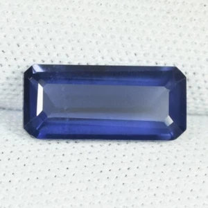 2.26 ct TOP LUSTROUS NICE PURPLE BLUE NATURAL IOLITE - Octagon See Vdo 4B - Picture 1 of 3