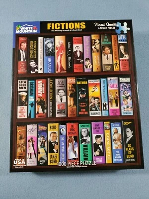 MONTAÑA BLANCA "FICCIONES" 1000 PIEZAS ROMPECABEZAS LIBROS Y PELÍCULA COMPLETA Foto 1 de 3